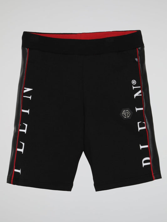 Black Side Logo Jogging Shorts (Kids)