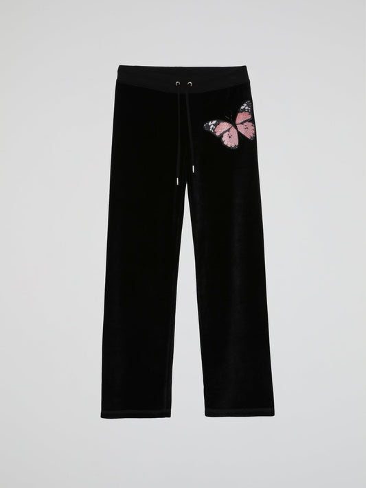 Black Butterfly Sweatpants (Kids)