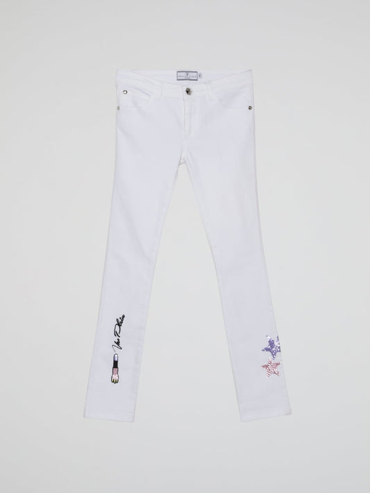 White Star Detail Jeans (Kids)