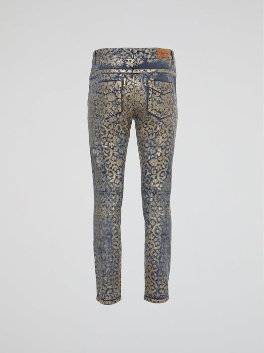 Baroque Print Jeans