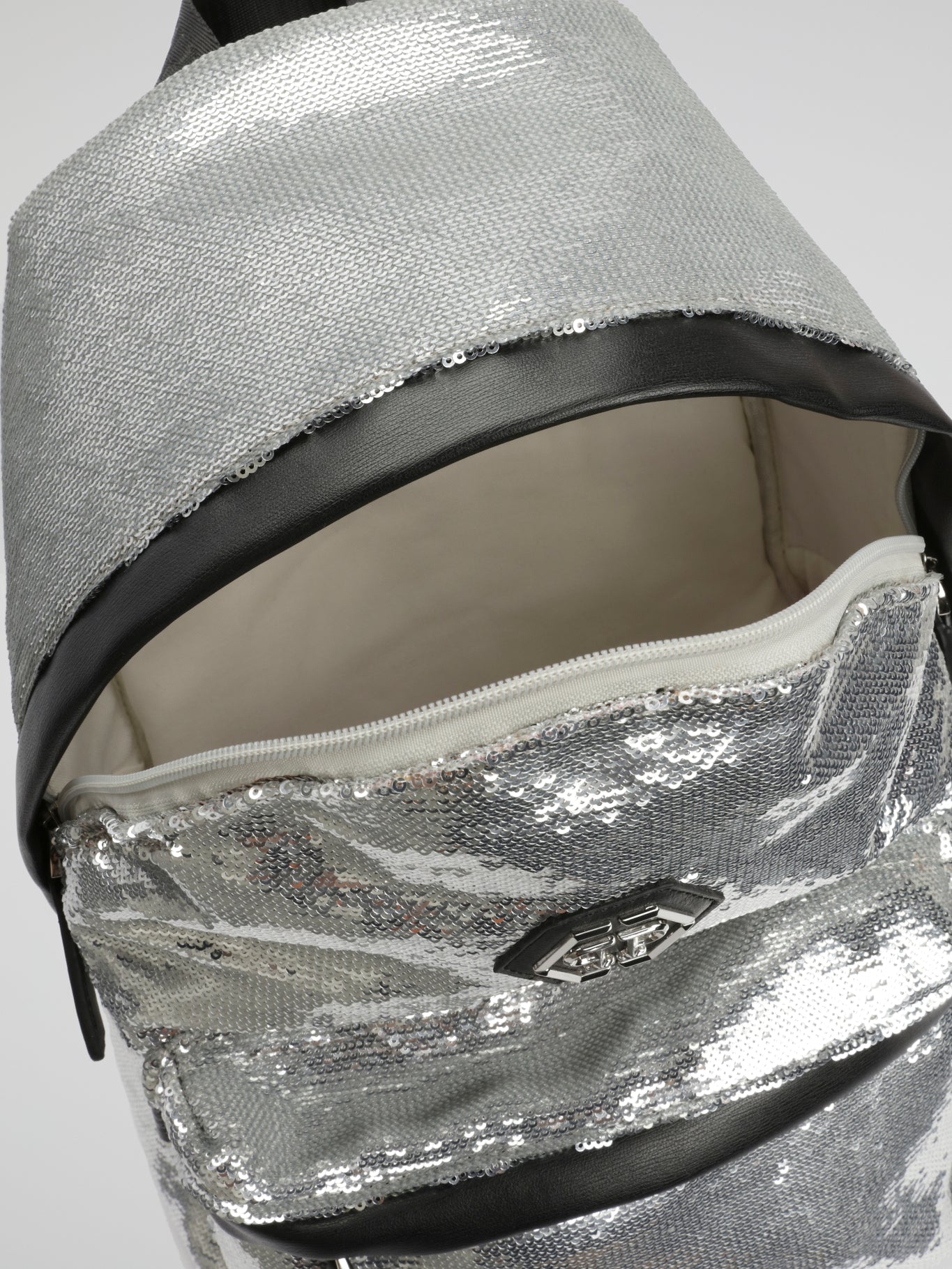 Silver Sequin Luxe Backpack