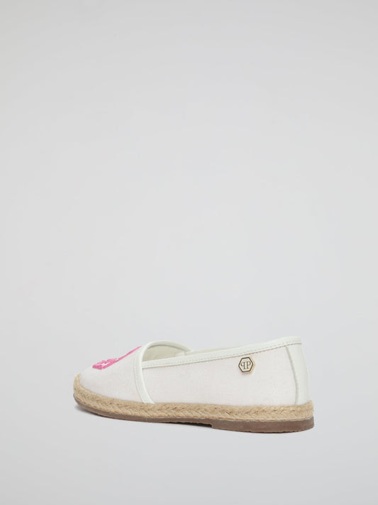 White Monogram Espadrilles (Kids)