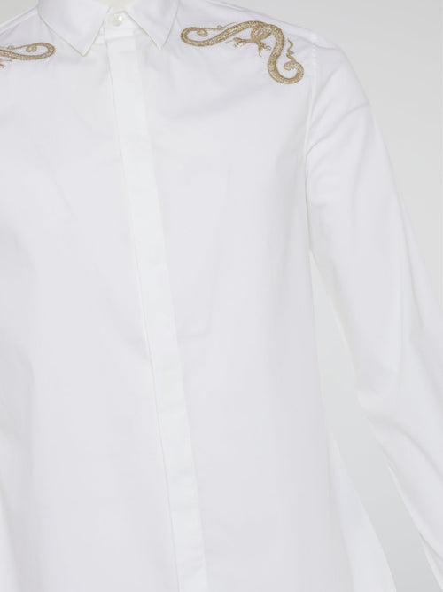 White Embroidered Shirt