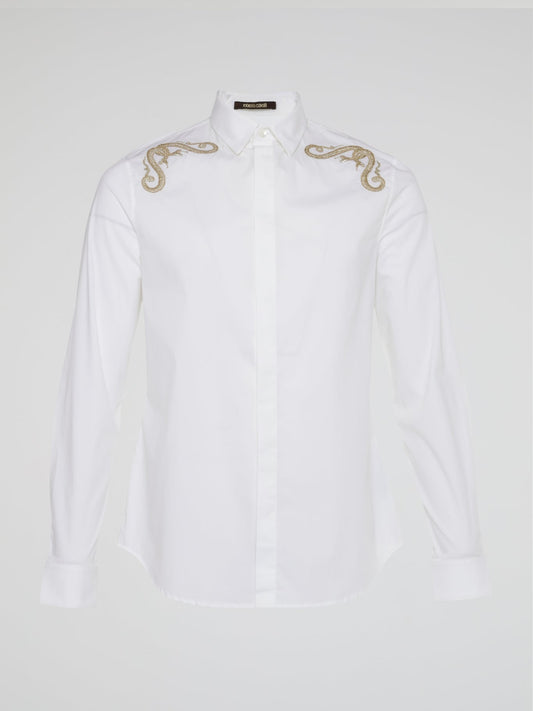 White Embroidered Shirt