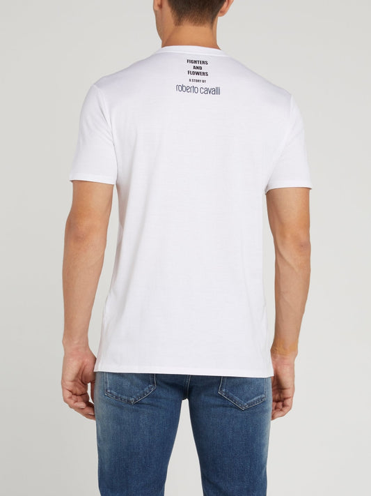 White Graphic Print T-Shirt